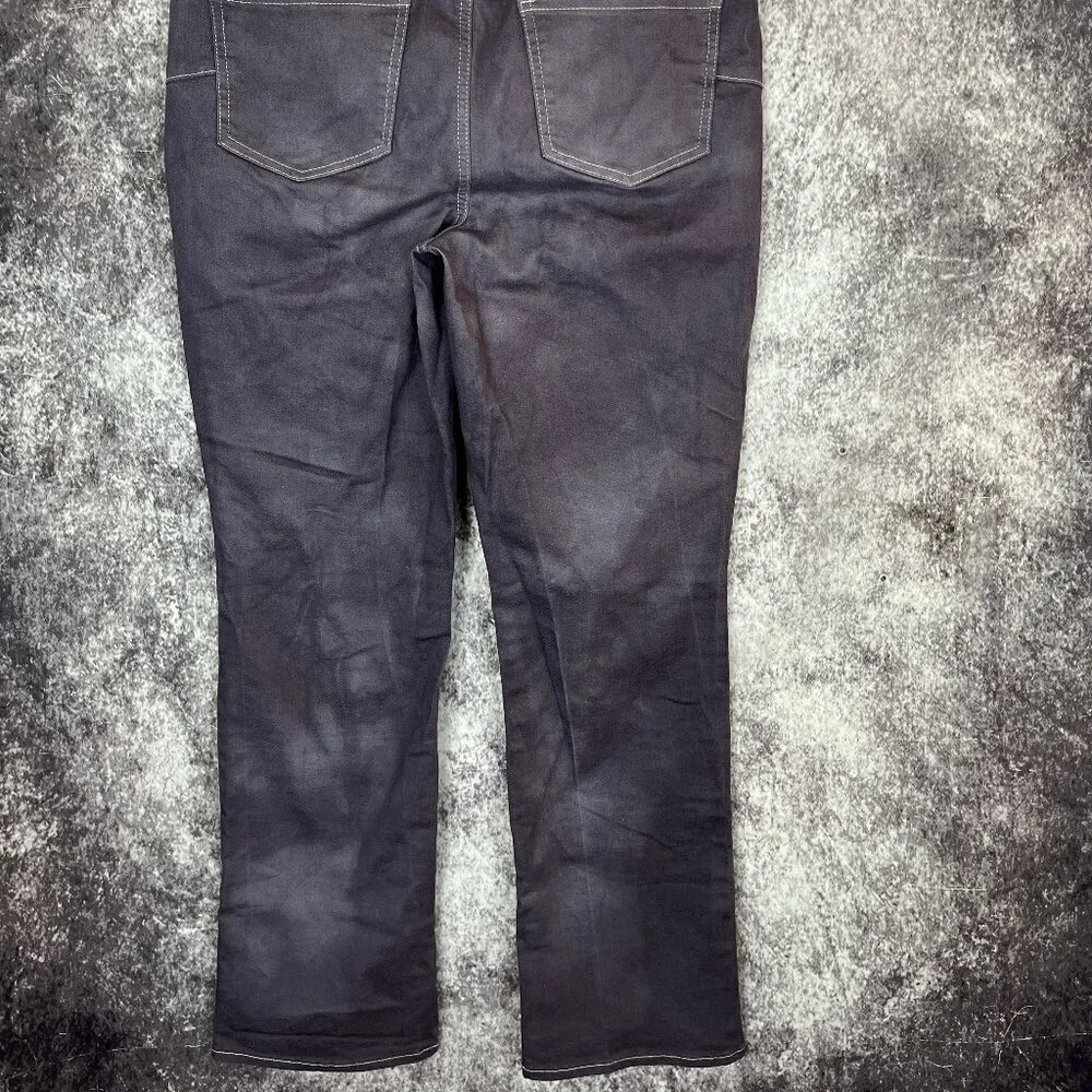 NYDJ Jeans Womens 12 Marilyn Straight Light Blue Acid‎ Wash Coastal Hippie Boho